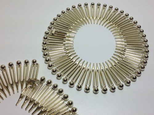 Rundreifen kamm gold - 12, cm